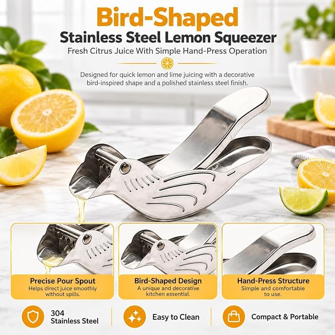Bird Shaped Lemon Squeezer Citrus Juicer, Bird Juicer Squeezer