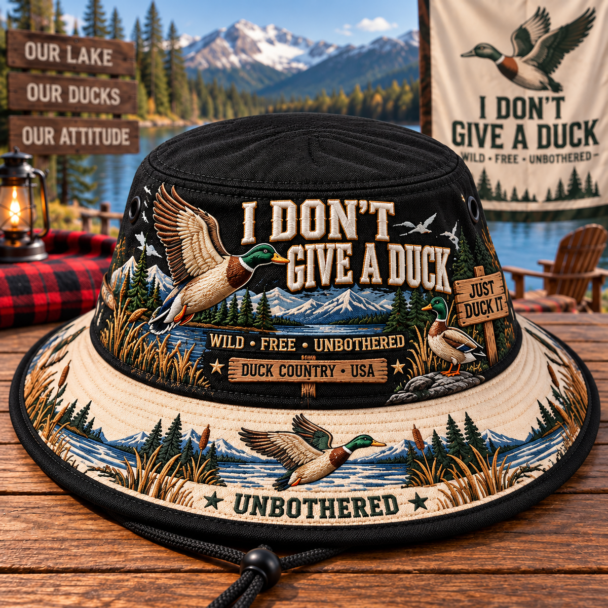 Funny “I Don’t Give a Duck” Bucket Hat – A Bold Statement for Free Spirits