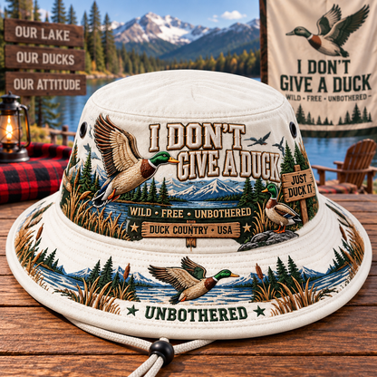 Funny “I Don’t Give a Duck” Bucket Hat – A Bold Statement for Free Spirits