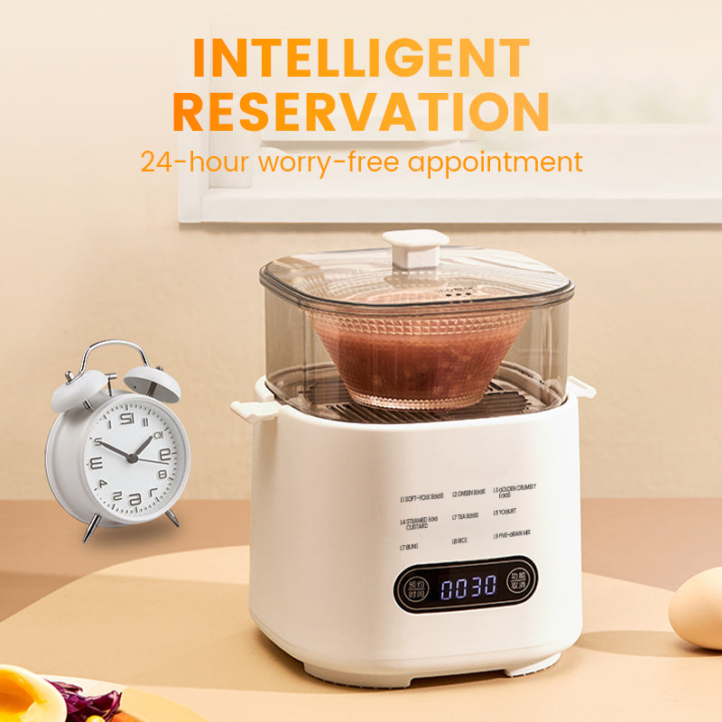 Mini Multi‑Functional Egg Cooker – Smart touch panel, 6‑egg capacity, boils, poaches, scrambles & steams. Perfect for quick breakfasts
