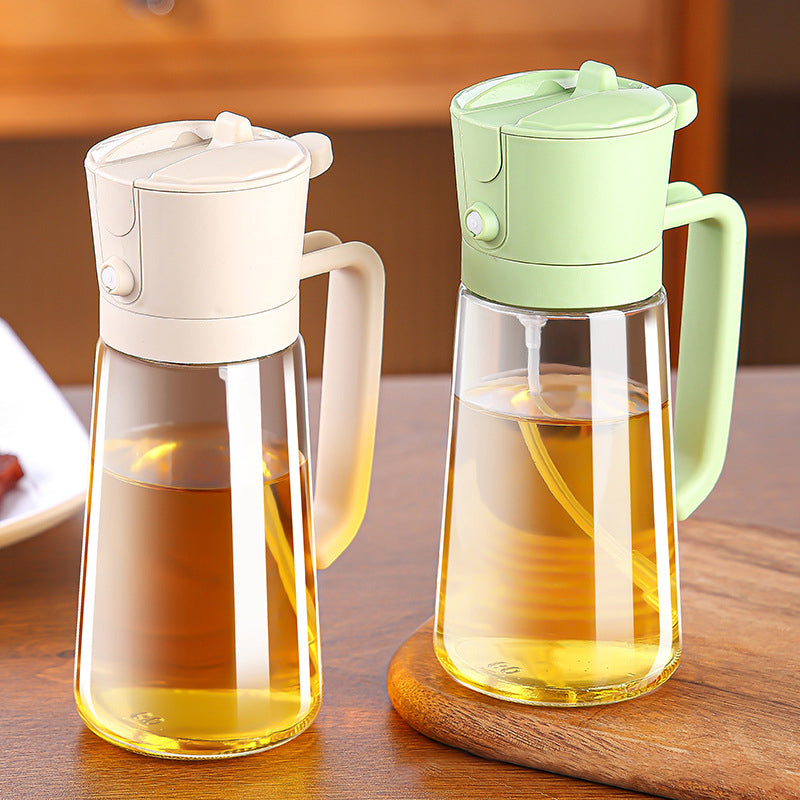 Dual-Function Oil Dispenser with Spray Nozzle