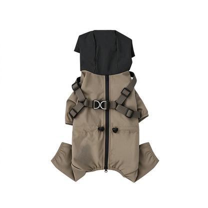 Waterproof Fleece-Lined Winter Dog Jacket with Integrated Leash D-Ring