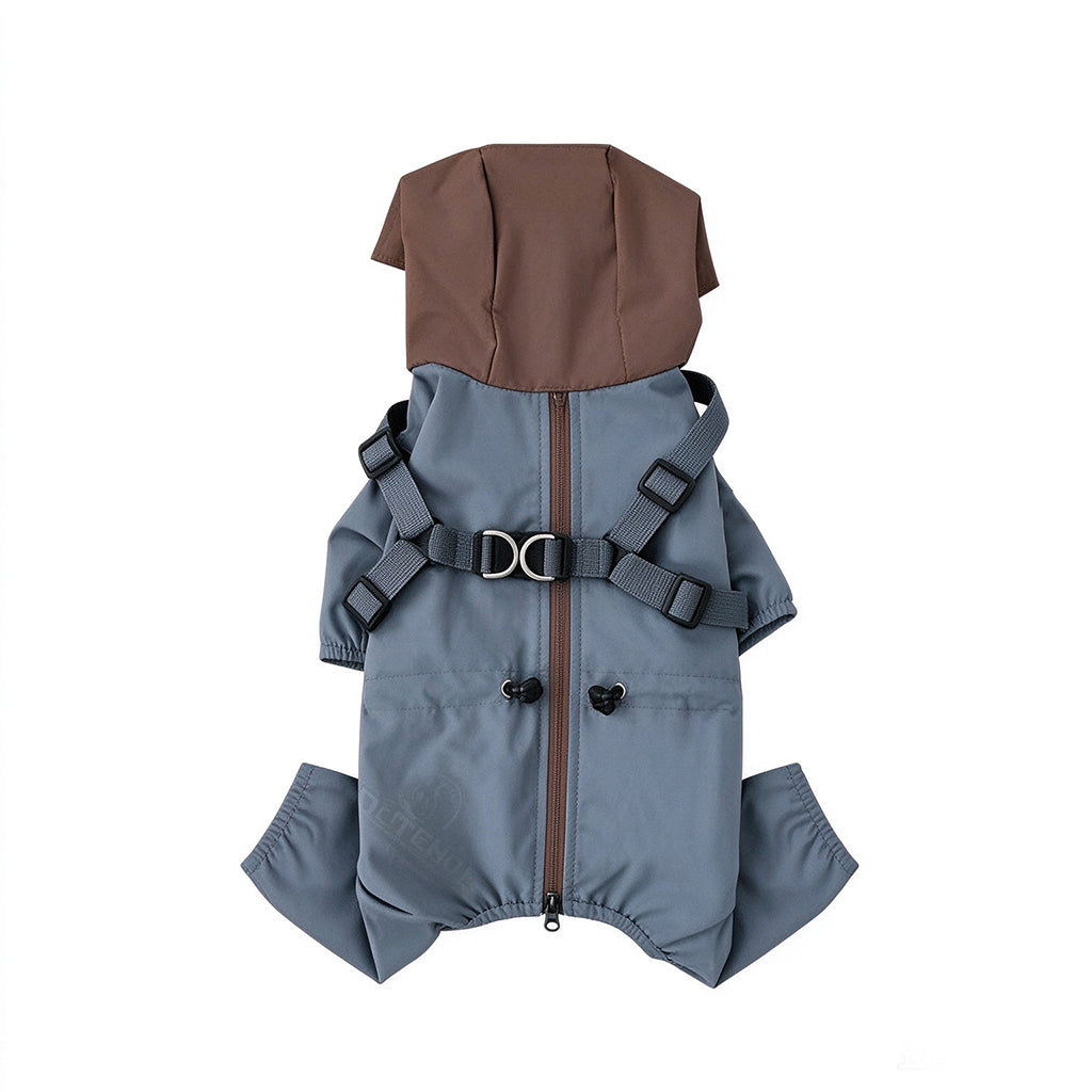 Waterproof Fleece-Lined Winter Dog Jacket with Integrated Leash D-Ring
