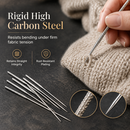 25PCS Knurled Head Hand Sewing Needles for Hemming and Thread Wrapping