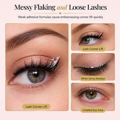 Fast Drying Long Lasting Eyelash Glue Strong Hold Lightweight Natural Clump Free Eyelash Adhesive 5ml